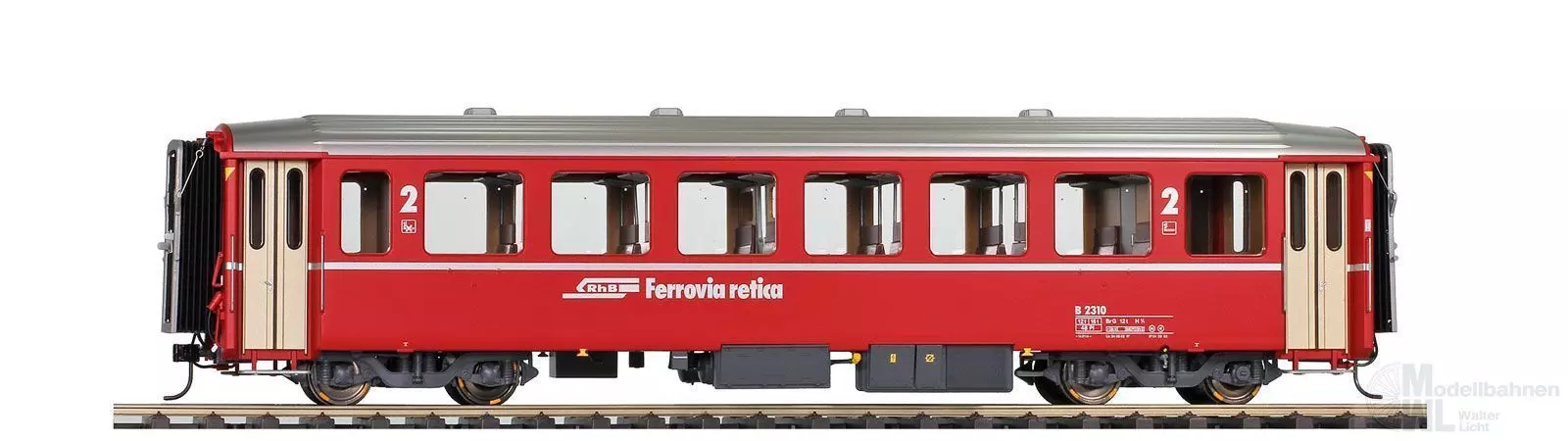 Bemo 9555139 - Einheitswagen EW I RhB Ep.IV/V 2309 rot mit Logo 0m