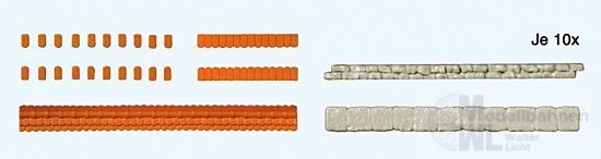 Preiser 18218 - Mauerabdeckungen aus Dachziegeln H0 1:87 Preiser 18218 - Mauerabdeckungen aus Dachziegeln H0 1:87