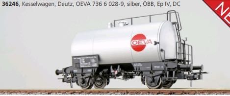 ESU 36246 - Kesselwagen ÖBB Ep.IV OEVA 736 6 028-9 silber Typ Deutz H0/GL