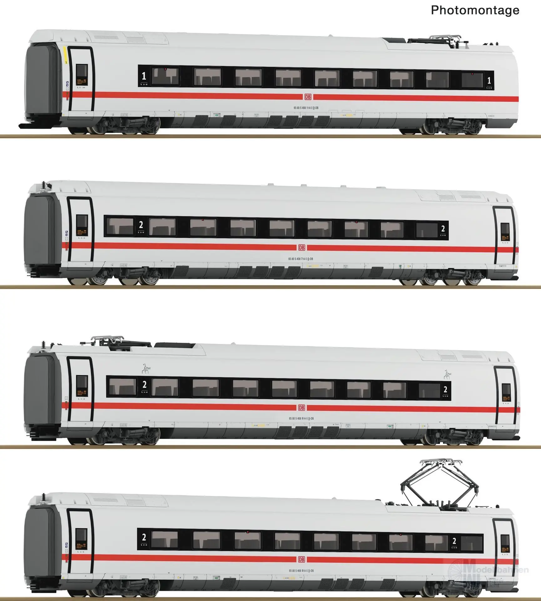 Roco 7710018 - Ergänzungswagen-Set ICE3neo DB Ep.VI 4.tlg. H0/GL Digital