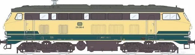 Lenz 40182-04 - Diesellok BR 218 280-6 DB Ep.IV ozeanblau/beige Spur 0