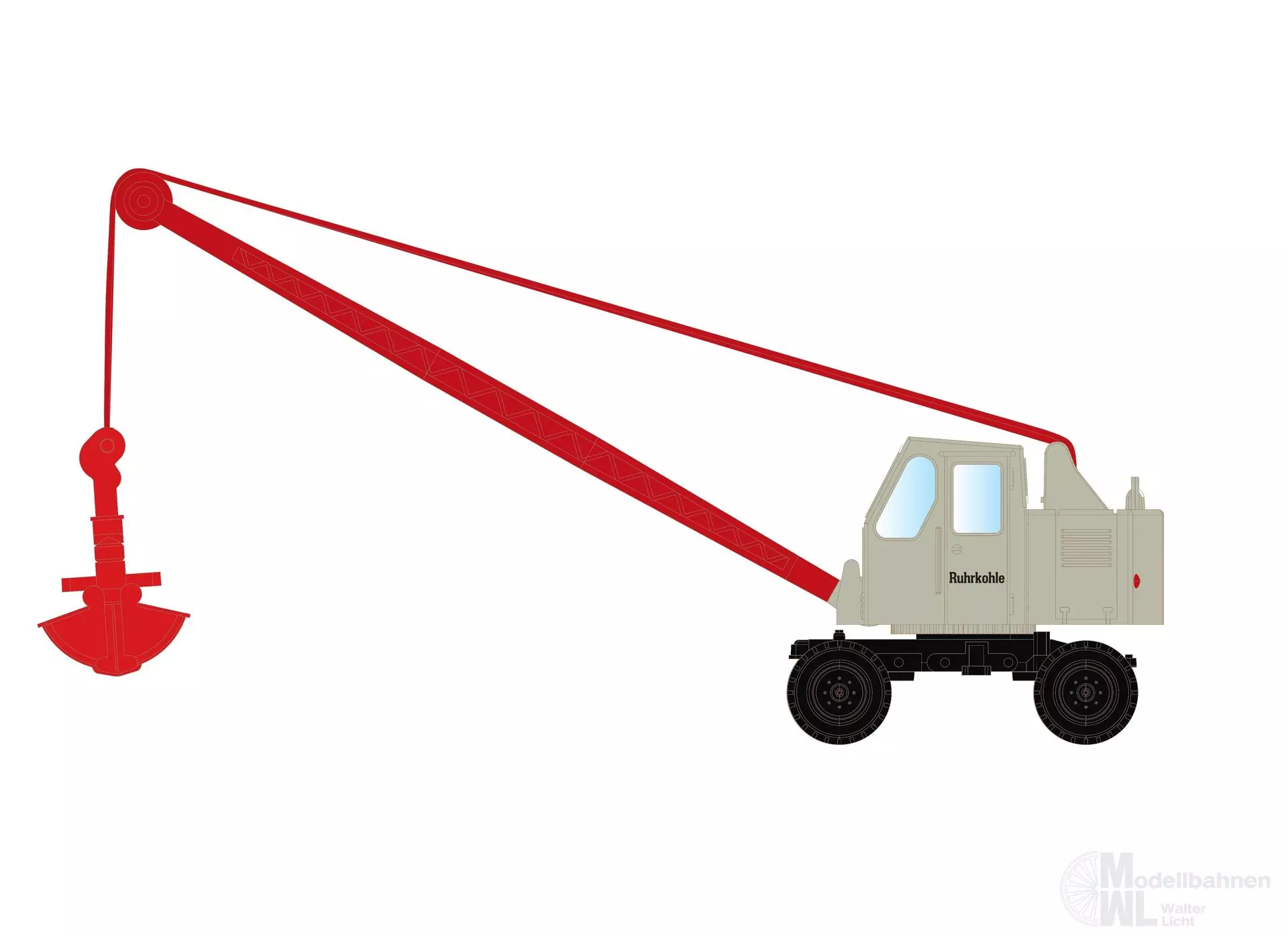 Lemke Minis 4705 - Fuchs F 301 Bagger Ruhrkohle N 1:160