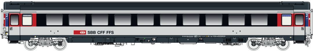 LS Models 472300 - Personenwagen SBB Ep.V/VI IC Fahrradlogo UIC Z1 B- 2.Kl. H0/GL