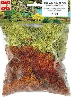 Busch 7103 - Islandmoos,gelb/braun 35g  H0 1:87 / TT 1:120 / N 1:160 / Z 1:220
