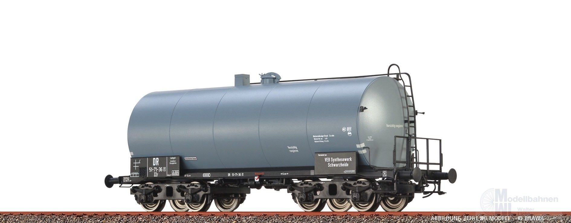 Brawa 67725 - Leichtbaukesselwagen DR Ep.III Uerdingen ZZr N 1:160