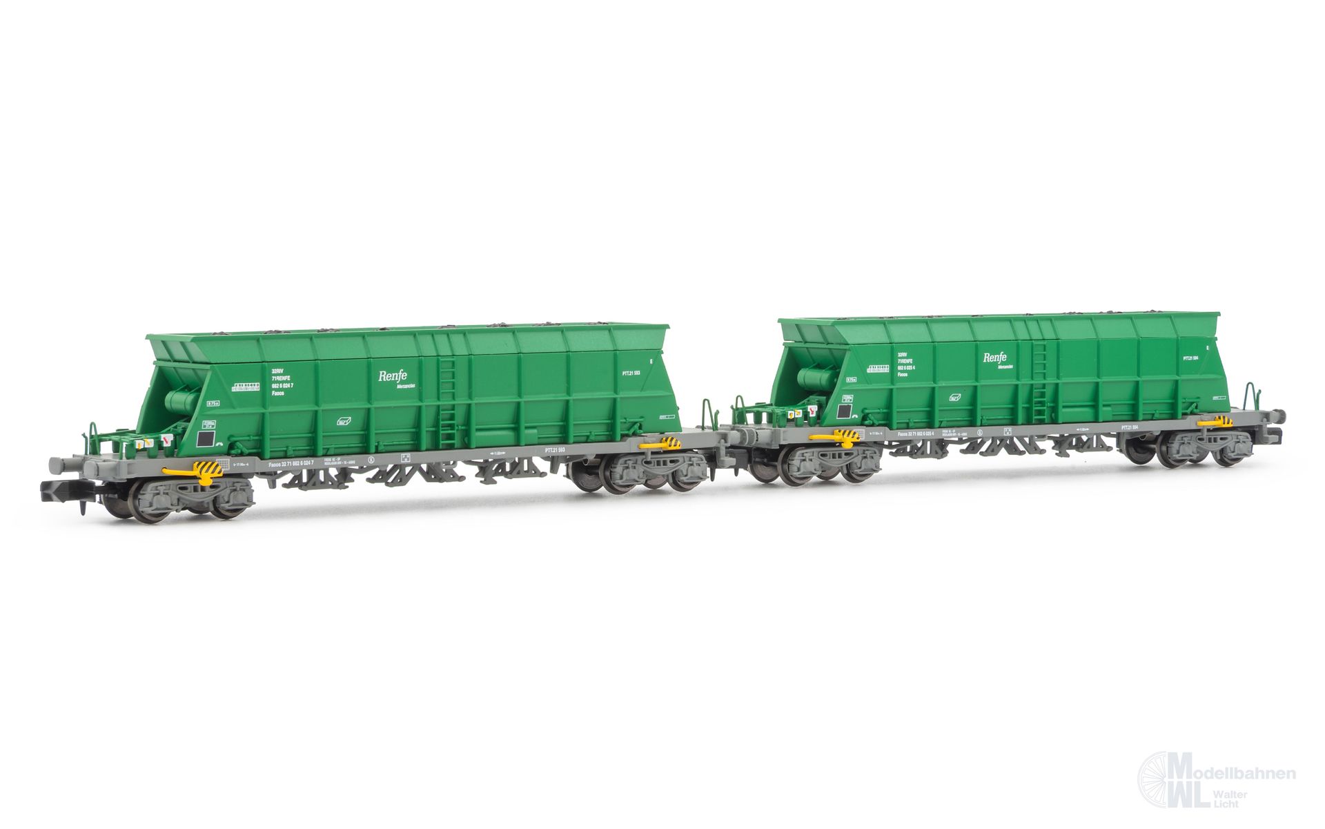 Arnold 6670 - Selbstentladewagen Set RENFE Ep.V/VI 2.tlg. N 1:160 Arnold 6670 - Selbstentladewagen Set RENFE Ep.V/VI 2.tlg. N 1:160