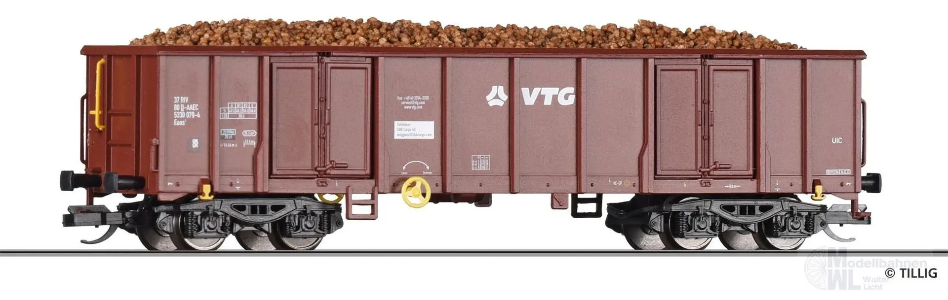 Tillig 18224 - Güterwagen offen VTG Ep.VI TT 1:120