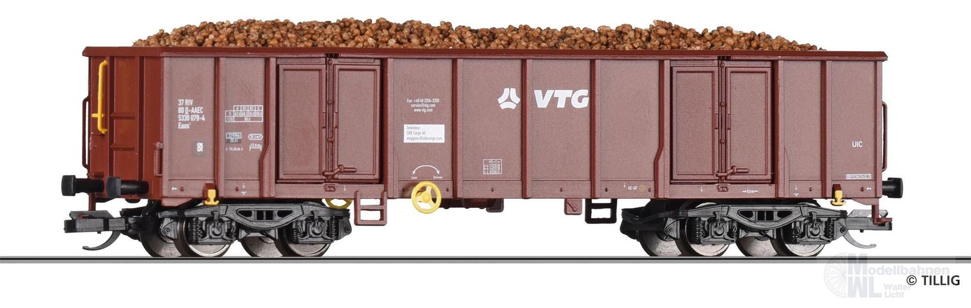 Tillig 18224 - Güterwagen offen VTG Ep.VI TT 1:120