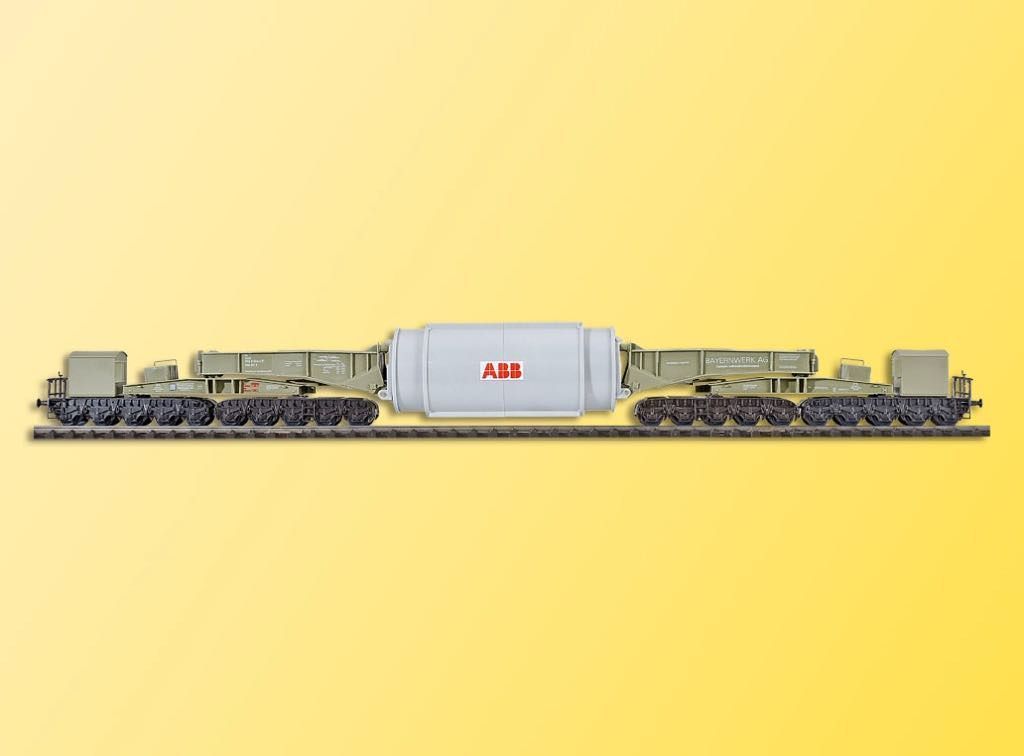 Kibri 16507 - MAN Schienentiefladewagen Uaai 687.9 mit Generator Stator H0 1:87