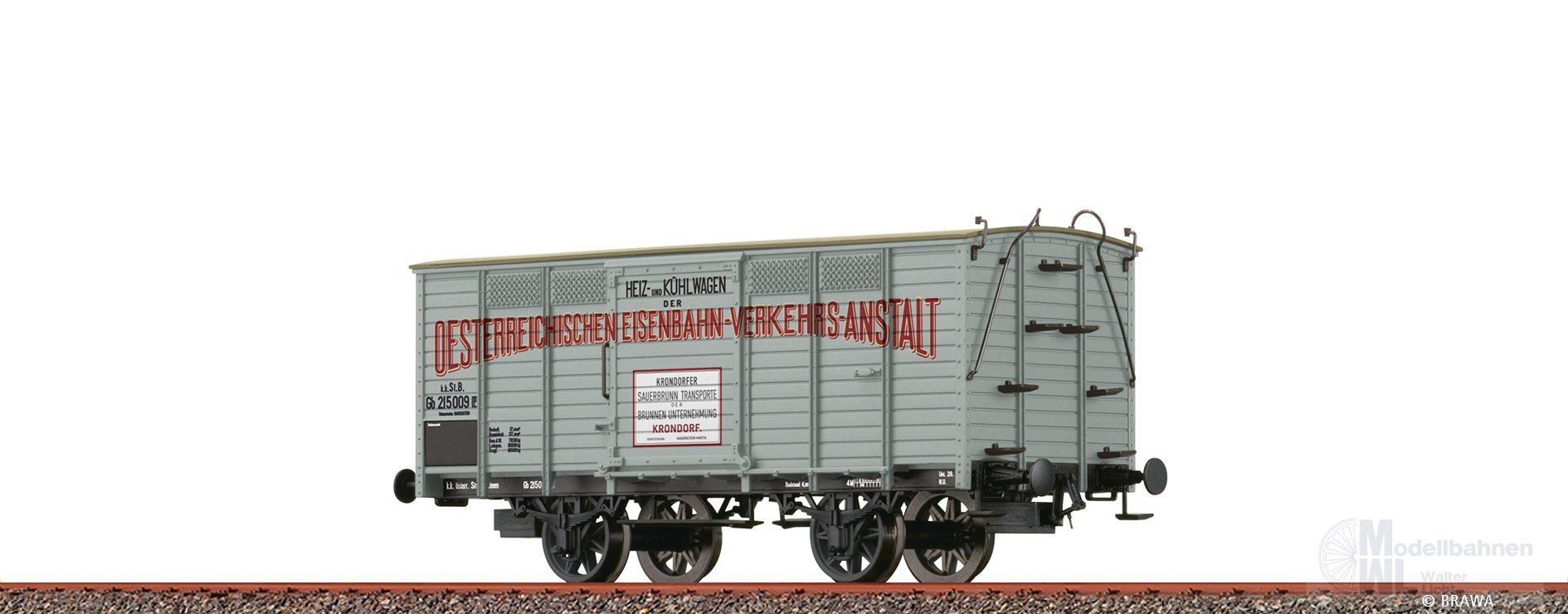 Brawa 50976 - Güterwagen ged. K.k.St.B. Ep.I Gb OEVA H0/GL