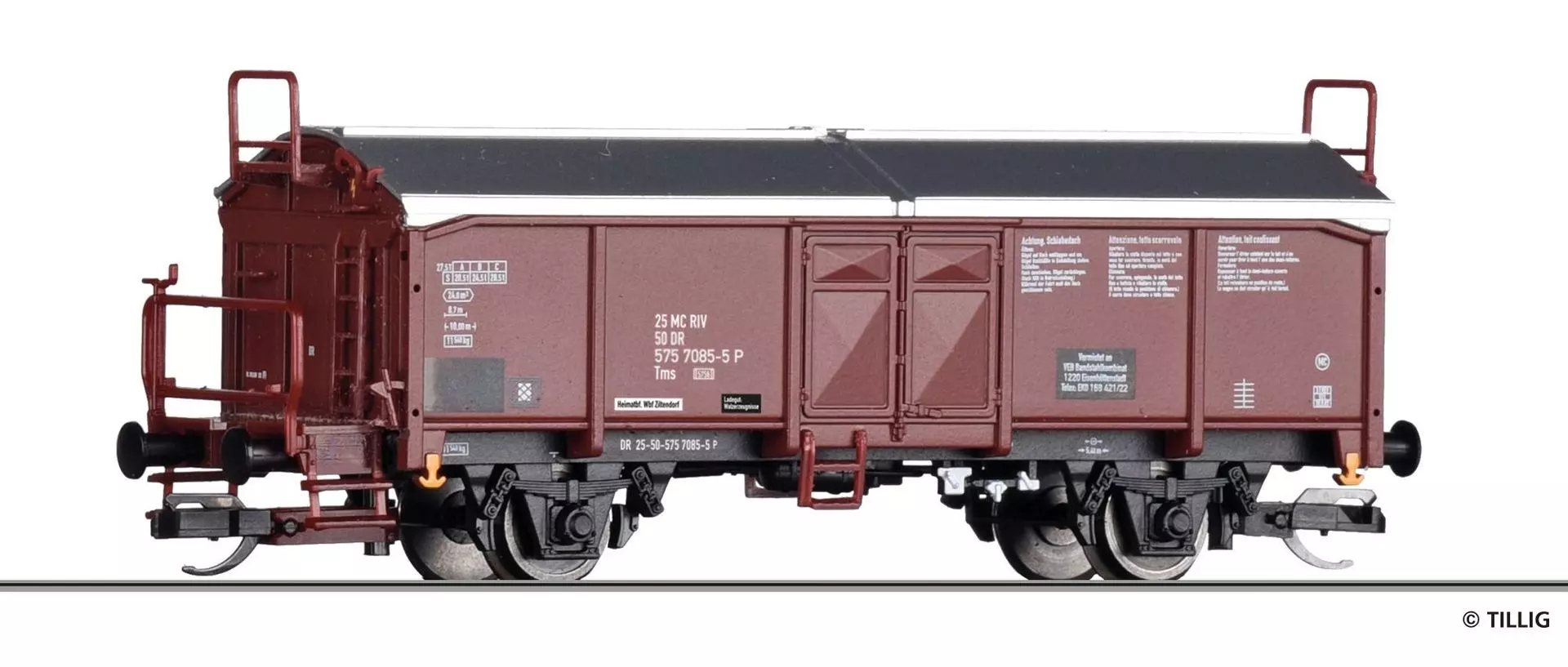 Tillig 17671 - Schiebedachwagen DR Ep.IV Tms 5756 TT 1:120
