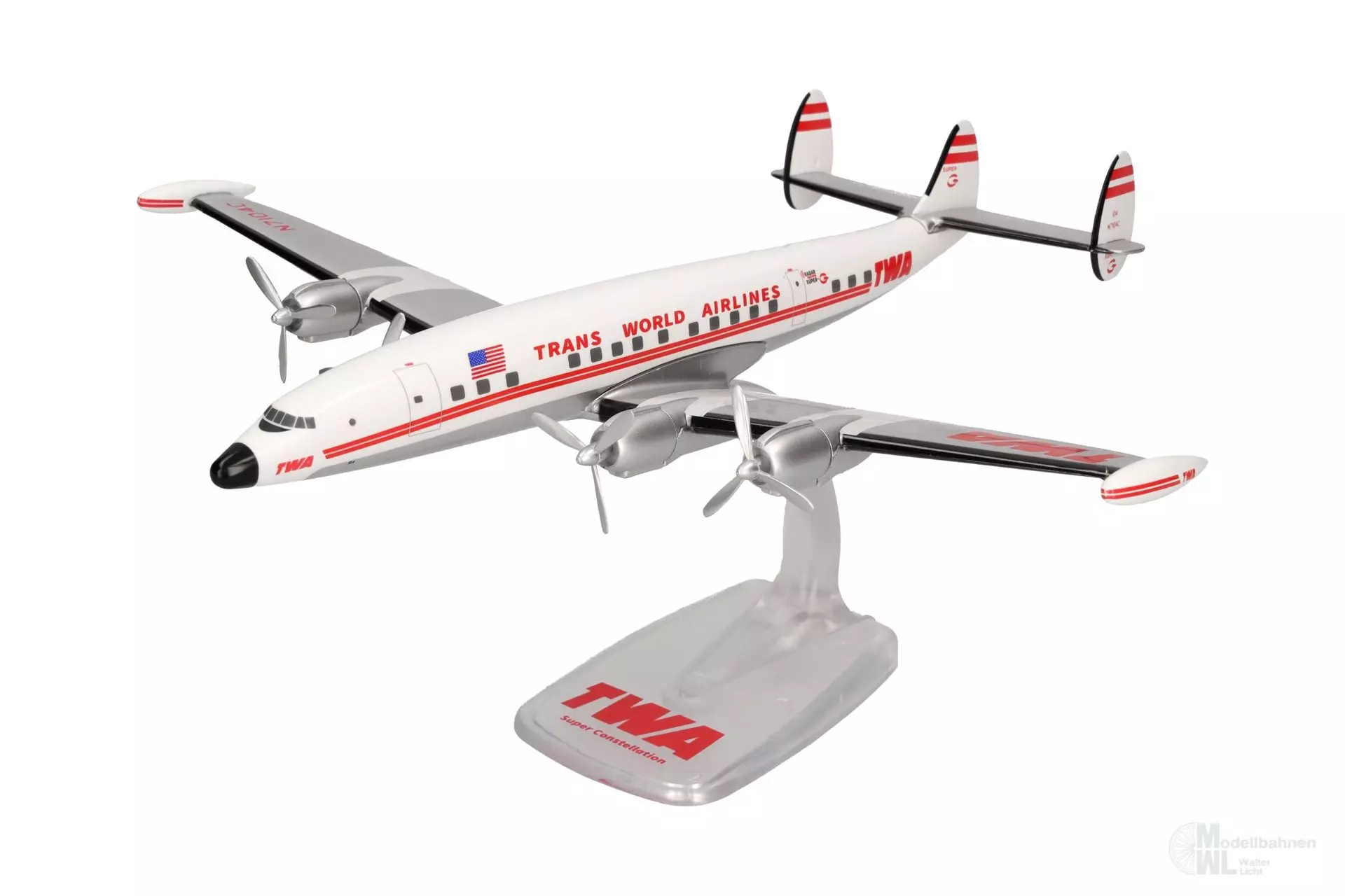 Herpa 614467 - L-1049G TWA SuperConstellation 1:200
