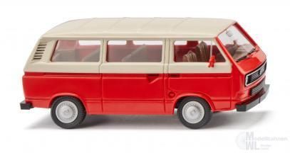 Wiking 029202 - VW T3 Bus - rot/hellelfenbein H0 1:87