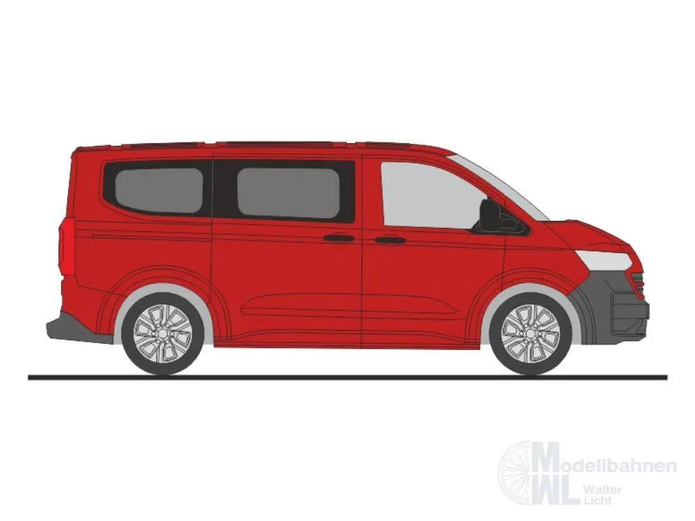 Rietze 11714 - Volkswagen Transporter T7 Bus KR FD intensive red H0 1:87
