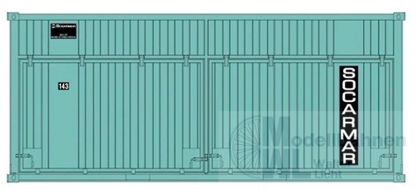 Sudexpress S6008 - Container 20' Socamar 70er Jahre H0 1:87