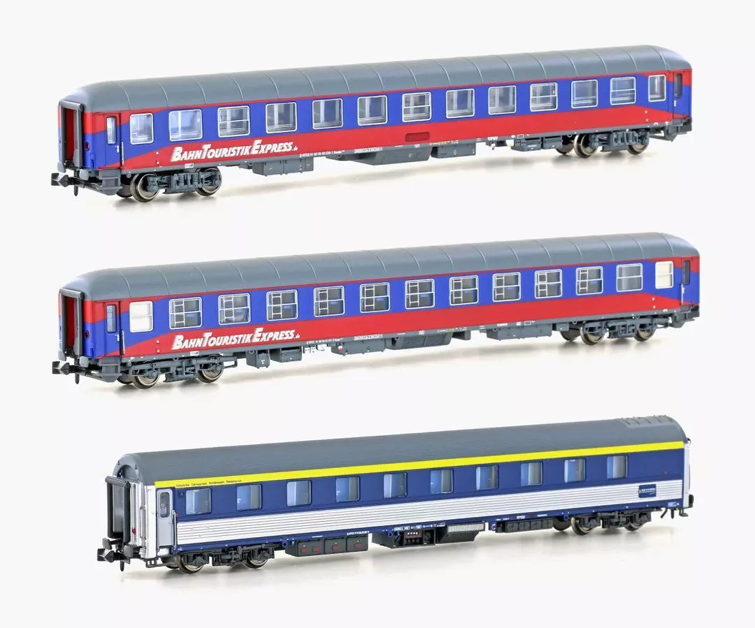 LS Models 76006 - Nachtzugwagen Set BTE Ep.VI AB30+Bvcmz+Bvcmbz 3.tlg. N 1:160
