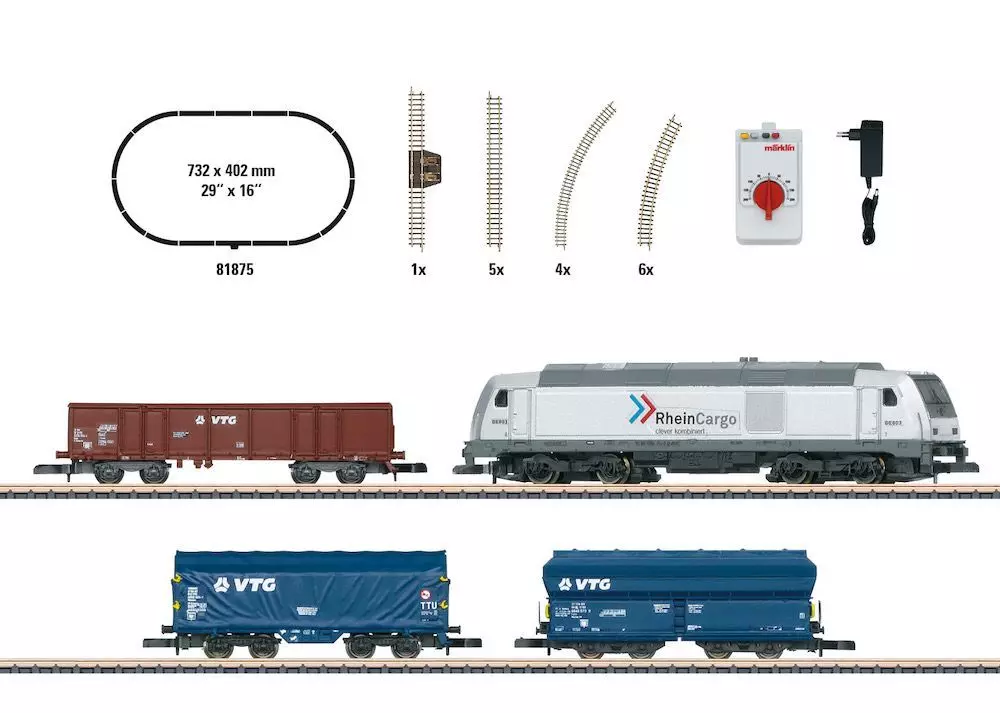 Märklin 81875 - Startpackung Diesellok BR 285 moderner Güterverkehr Z 1:220