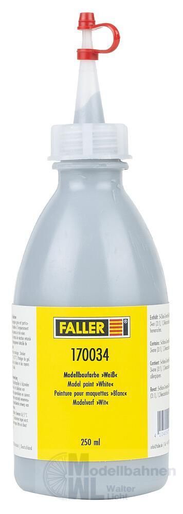 Faller 170034 - Modellbaufarbe weiß 250 ml Faller 170034 - Modellbaufarbe weiß 250 ml