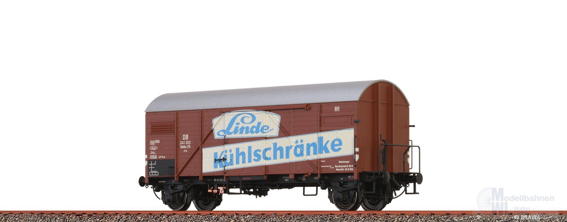 Brawa 50733 - Güterwagen ged. DB Ep.III Gmhs35 Linde H0/GL Brawa 50733 - Güterwagen ged. DB Ep.III Gmhs35 Linde H0/GL