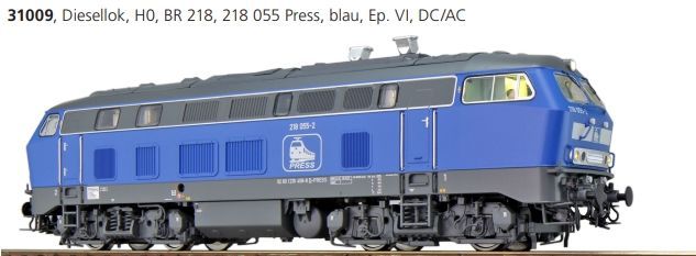 ESU 31009 - Diesellok BR 218 055 Press Ep.VI blau H0/GL/WS