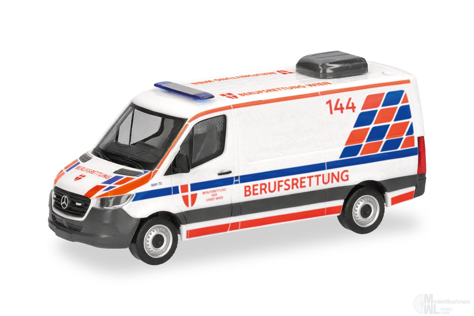Herpa 099486 - Mercedes-Benz Sprinter 18 Bus FD Berufsrettung H0 1:87