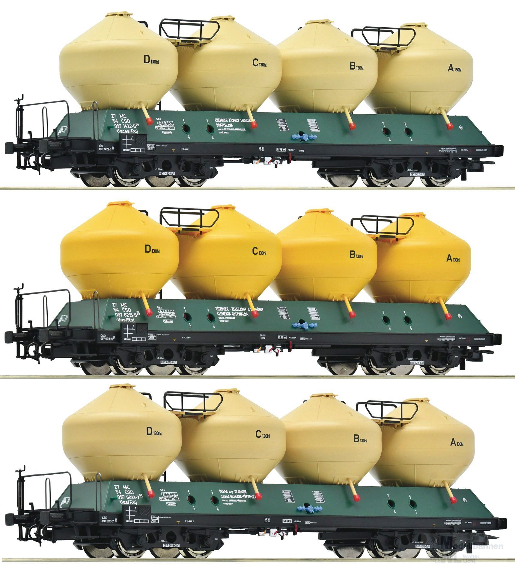 Roco 6600177 - Silowagen Set CSD Ep.IV 3.tlg. H0/GL Roco 6600177 - Silowagen Set CSD Ep.IV 3.tlg. H0/GL