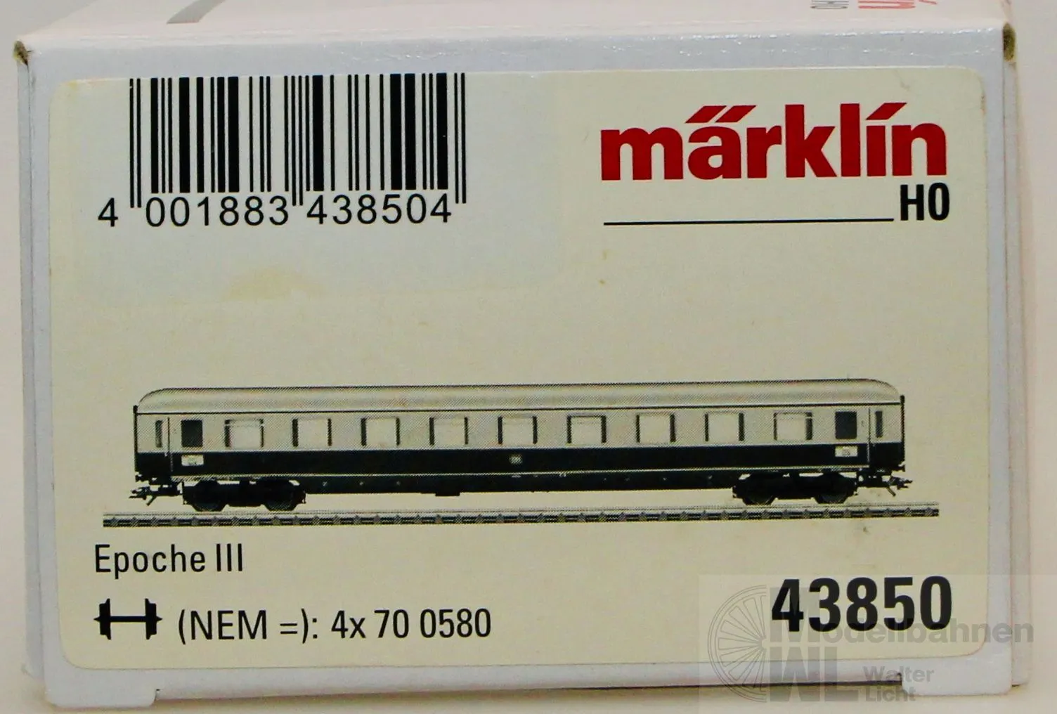 Märklin 43850 - MÄRKLIN - Abteilwagen DB Ep.III Rheingold Av4üm 1.Kl. H0/WS