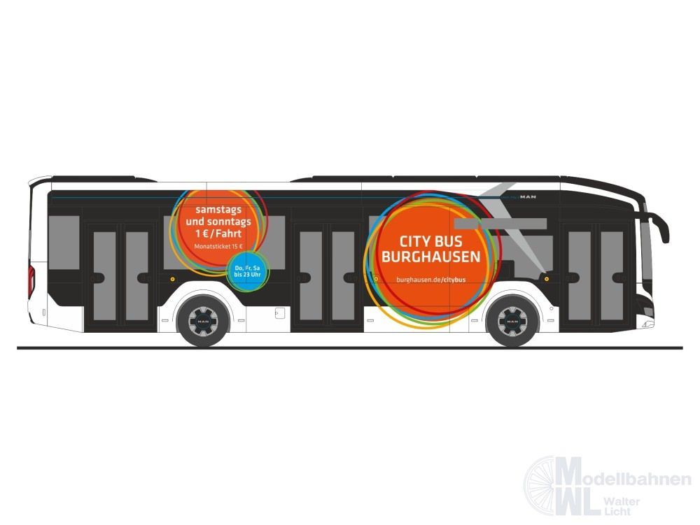 Rietze 76364 - MAN Lion´s City 12 E Citybus Burghausen H0 1:87