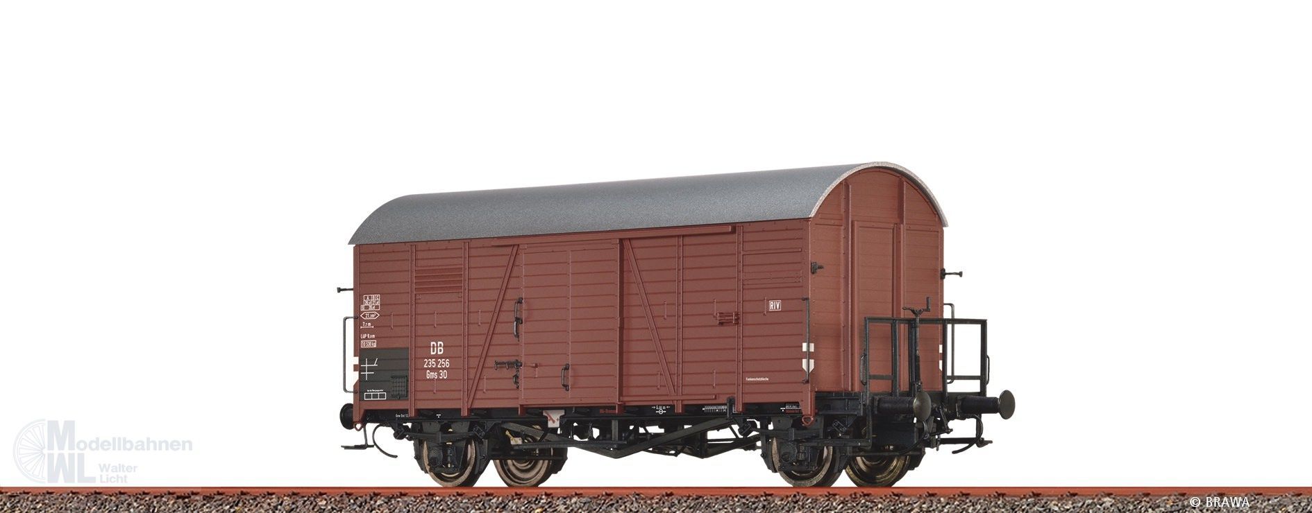 Brawa 50746 - Güterwagen ged. DB Ep.IV Gms30 235 256 H0/GL