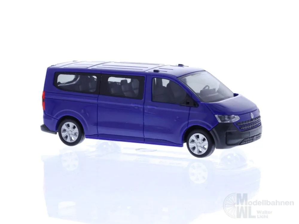 Rietze 11732 - Volkswagen e-Transporter T7 Bus LR FD dark indigo blue H0 1:87
