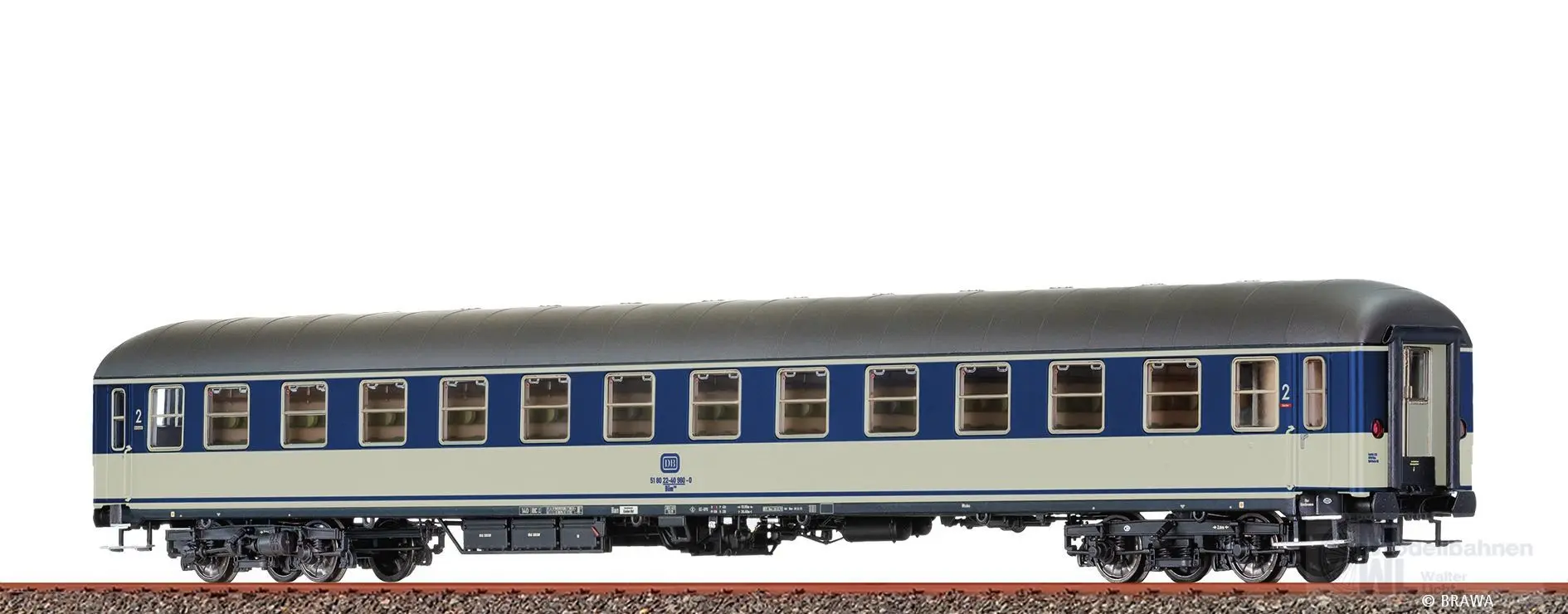 Brawa 58261 - Schnellzugwagen DB Ep.IV Büm 233 H0/GL Innenbeleuchtung