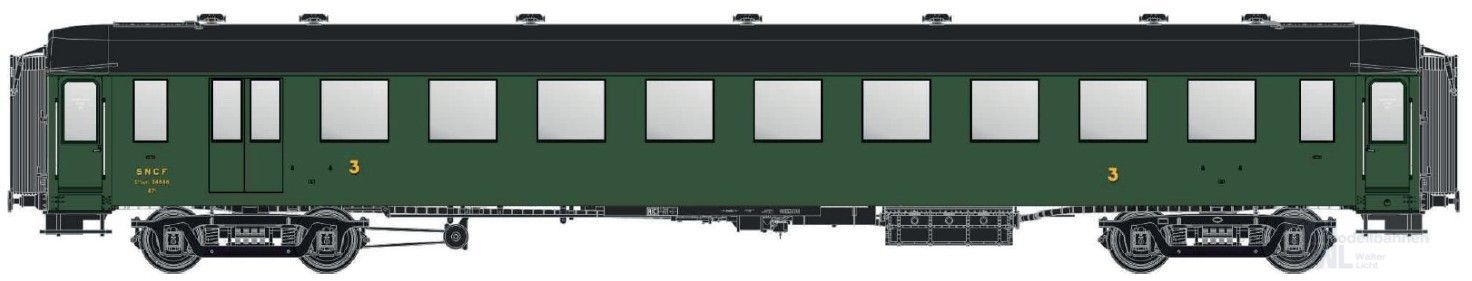 LS Models MW40950 - Personenwagen SNCF Ep.IIIa OCEM C10yfi 3.Kl. H0/GL