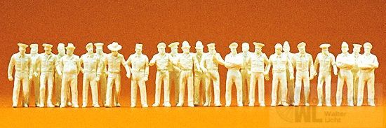 Preiser 16345 - Uniformierte, sommerlich 24 Figuren unbemalt H0 1:87 Preiser 16345 - Uniformierte, sommerlich 24 Figuren unbemalt H0 1:87