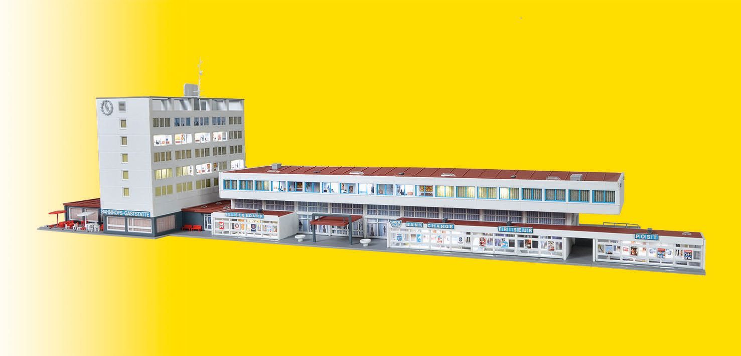 Kibri 37517 - Bahnhof Kehl inkl. Etageninnenbeleuchtung Funktionsbausatz N 1:160