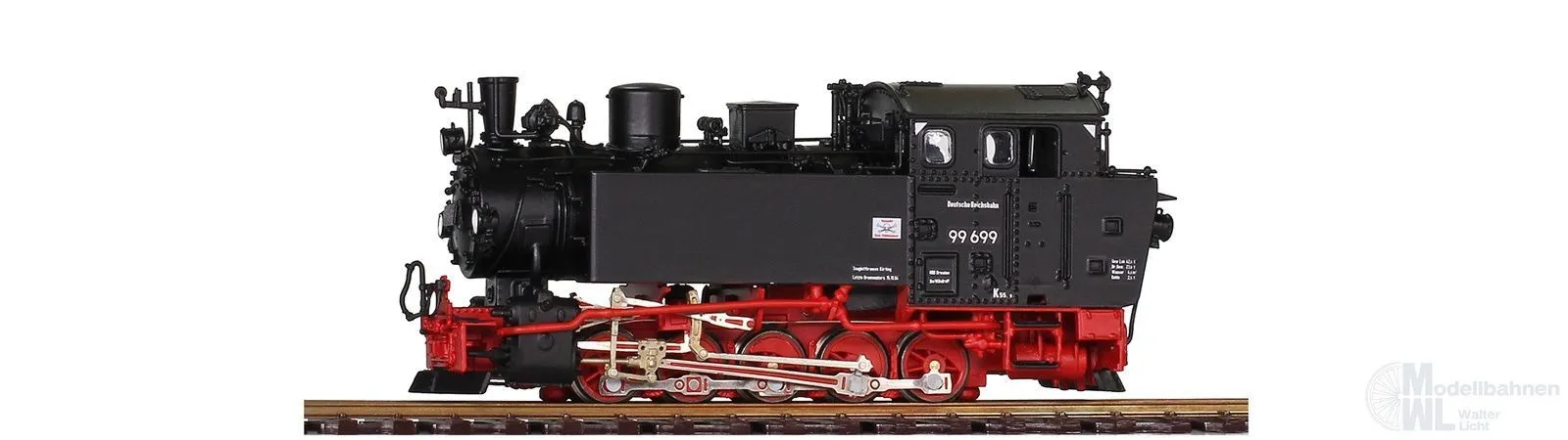 Bemo 1006878 - Dampflok BR 99 699 DR Ep.III Heizlok Jöhstadt Fertigmodell H0e