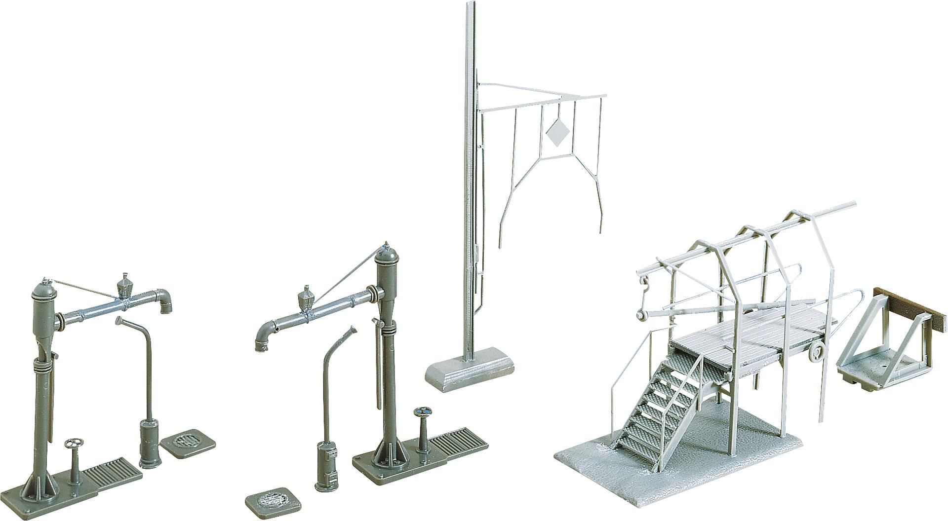 222138_01_fg_01 Faller 222138 - Wasserkran, Lademass, Rohrbla N 1:160