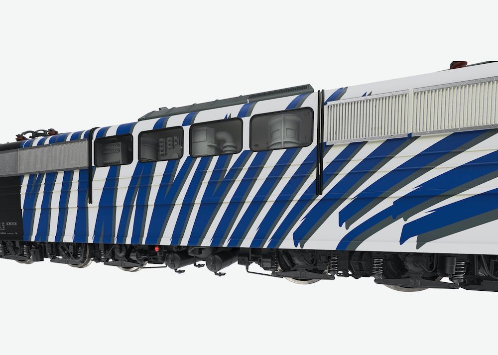 Märklin 55257 - E-Lok BR 151 Lokomotion Ep.VI blau/schwarz/weiß Zebra Spur 1