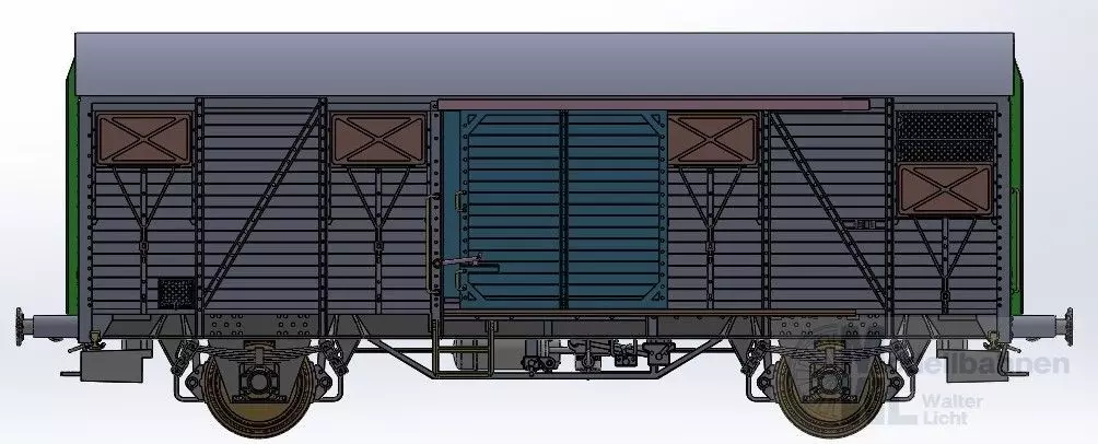 Exact Train 20990 - Güterwagen gedeckt DR Ep.IV Gs Gmms H0/GL