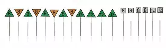 ARTITEC b.v. 316032 - NS Tafeln Geschwindigkeit 18 Stück N 1:160