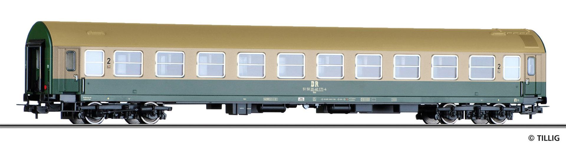 Tillig 74936 - Personenwagen DR Ep.IV 2.Kl. Bm Typ Y H0/GL