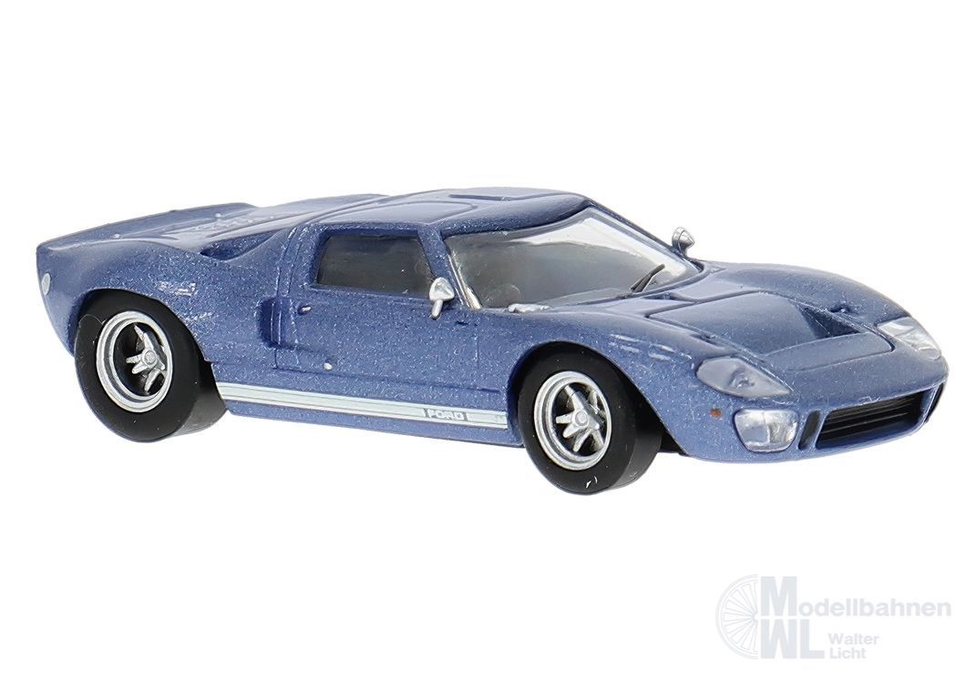 Brekina 18553 - Ford GT40 1966 blau-metallic H0 1:87