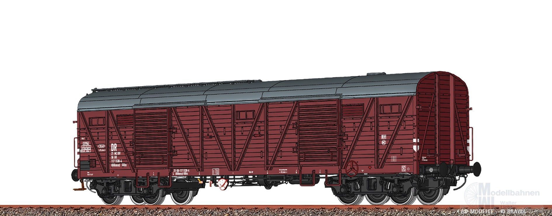 Brawa 51269 - Güterwagen ged. DR Ep.IV (GGhmsx) GGhx H0/GL