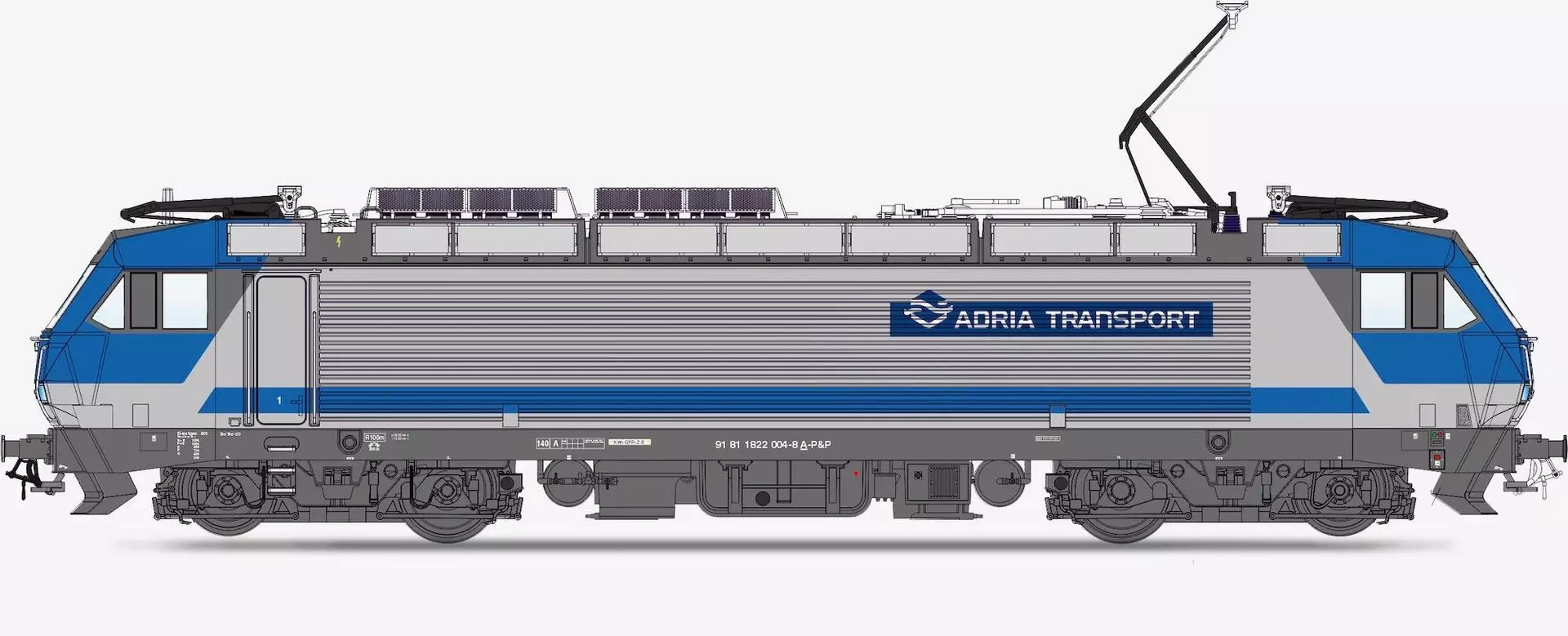 Jägerndorfer Modellbahn 25840 - E-Lok Rh 1822.003 Adria Transport Ep.V H0/GL