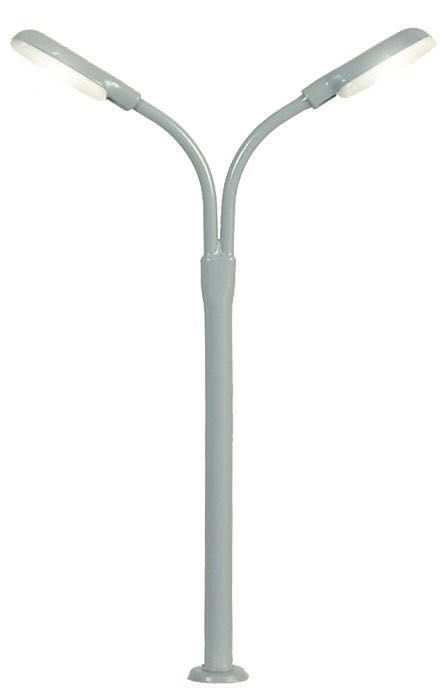 Viessmann 6495 - Peitschenleuchte doppelt LED weiß N 1:160