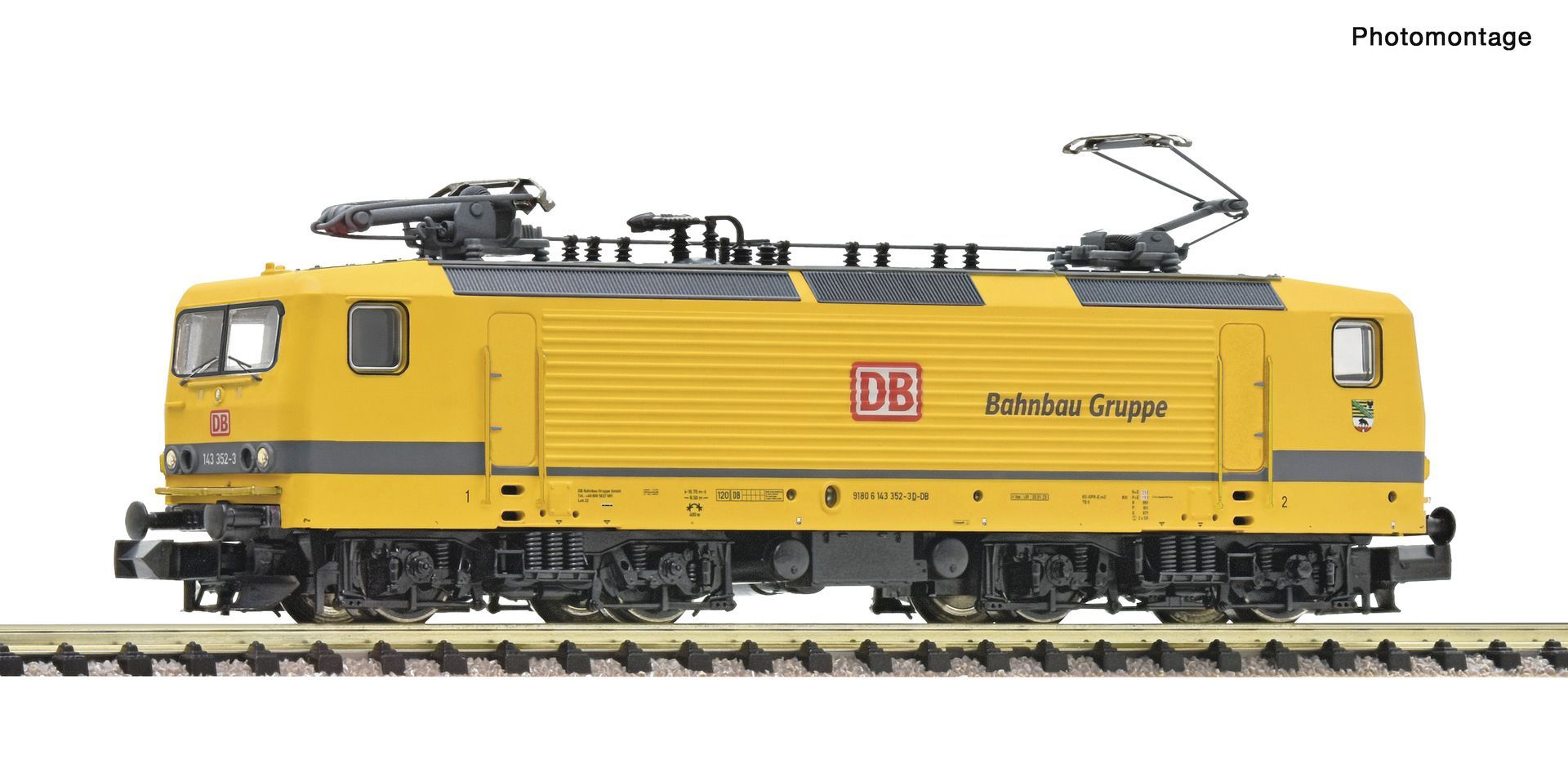 Fleischmann 7560103 - E-Lok BR 143 352-2 DB Bahnbau Gruppe Ep.VI N 1:160