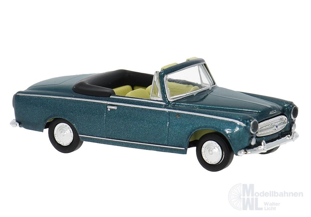 Brekina 29160 - Peugeot 403 Cabrio in türkisgrün H0 1:87