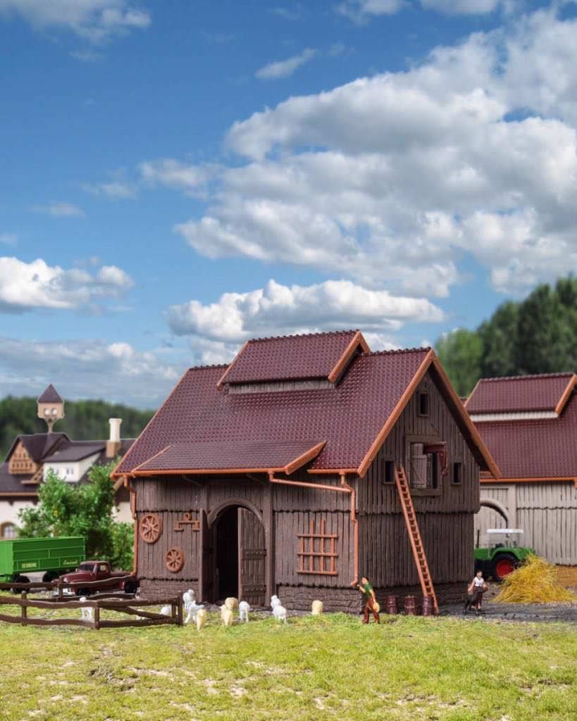 Vollmer 47722 - Schäferei mit Schafherde N 1:160