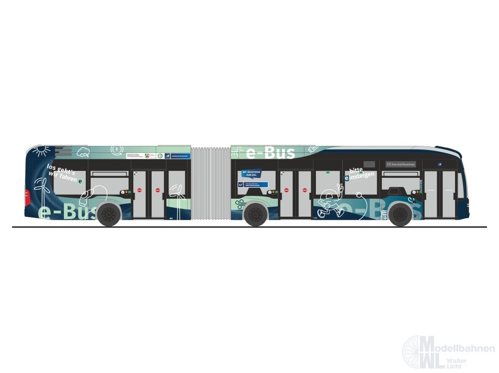 Rietze 77635 - Mercedes-Benz eCitaro G Stadtwerke Remscheid H0 1:87 Rietze 77635 - Mercedes-Benz eCitaro G Stadtwerke Remscheid H0 1:87