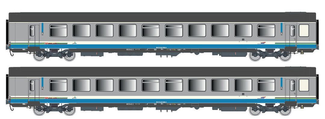 LS Models 41217 - Personenwagen Set VTU SNCF Ep.V TER Rhone-Alpes 2.tlg. H0/GL