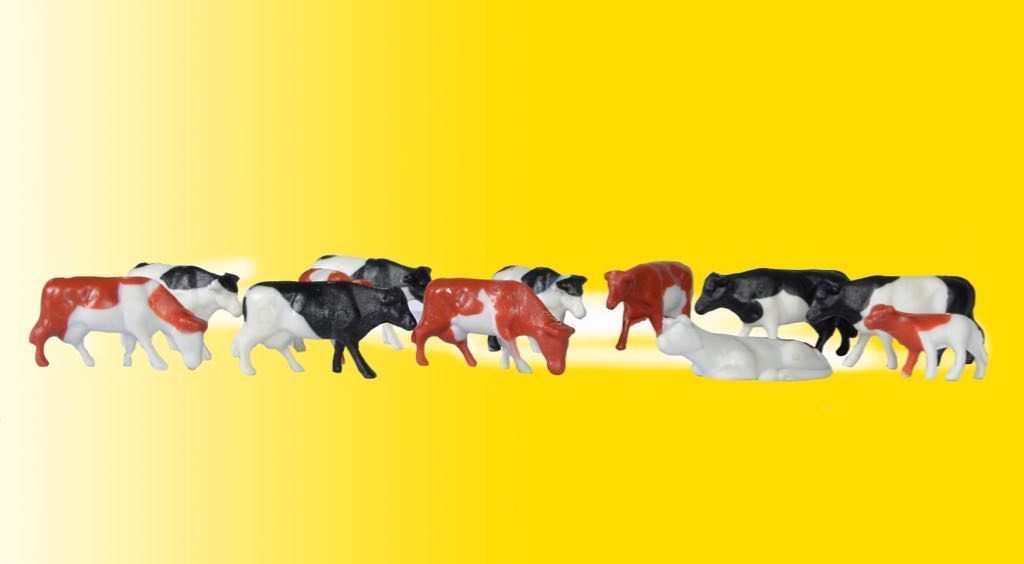 Kibri 38152 - Deko-Set Kühe 12 Stück H0 1:87